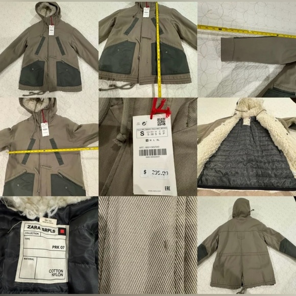 NWT ZARA MLTRY PRK 07 Small (#019902/25) - Picture 11 of 13